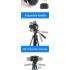 Jmary KP-2599 Professional Aluminum Tripod, Monopod for All DSLR Cameras and Smartphone (Black)